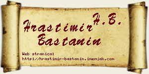 Hrastimir Baštanin vizit kartica